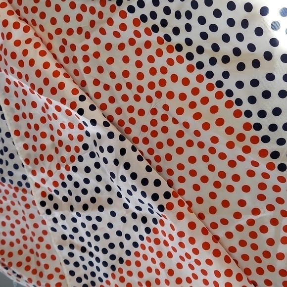 Fashion Scarf, Red and Blue Spotted - Picture 3 of 3